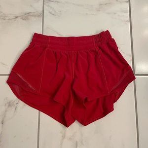 Lululemon Red Hotty Hot 2.5 Shorts
